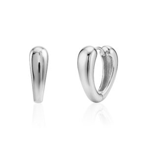 miroacc women steel - Inverted Teardrop Huggie Earrings