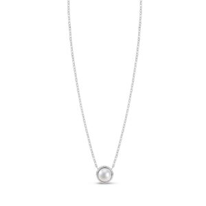miroacc women steel - Mother of Pearl Round Pendant Necklace