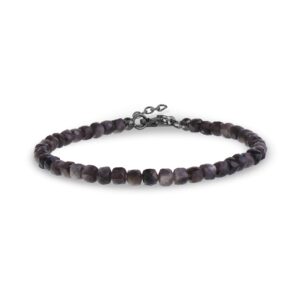 miroacc steel - Faceted Obsidian Stone Bracelet