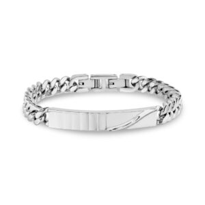 miroacc steel - Sculpted Curve ID Bracelet